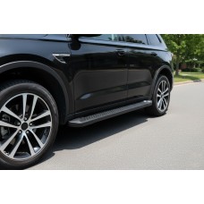 Бокові пороги Allmond Black (2 шт., Алюміній) для Acura MDX 2013-2020 рр