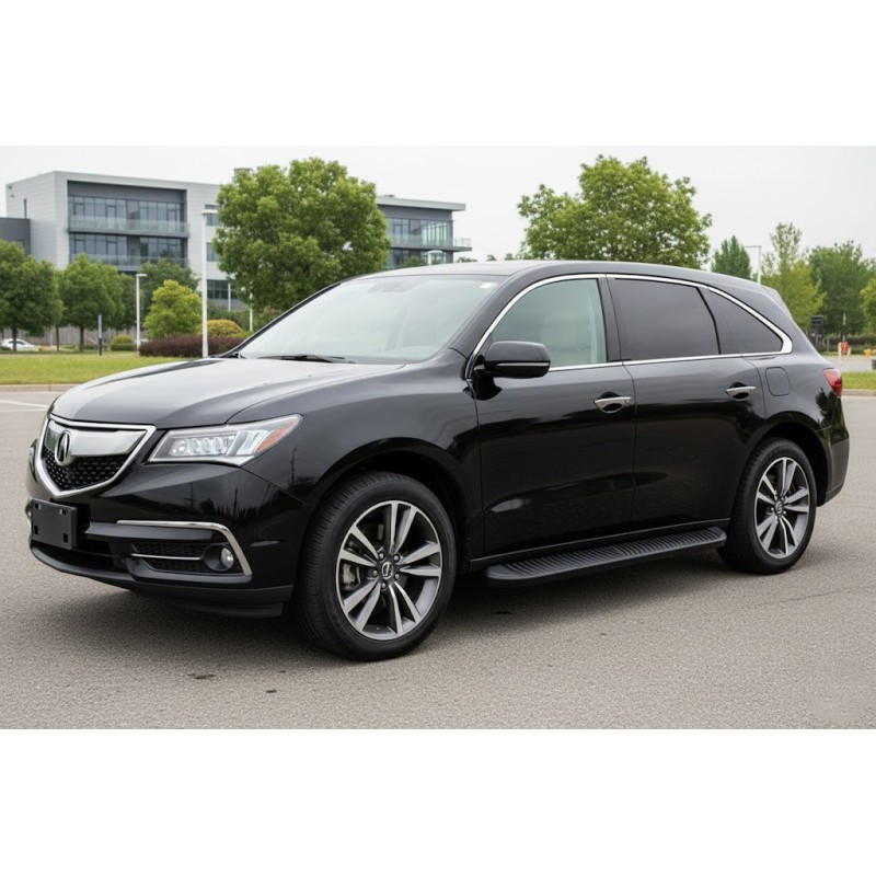 Бокові пороги Tayga Black (2 шт., Алюміній) для Acura MDX 2013-2020 рр