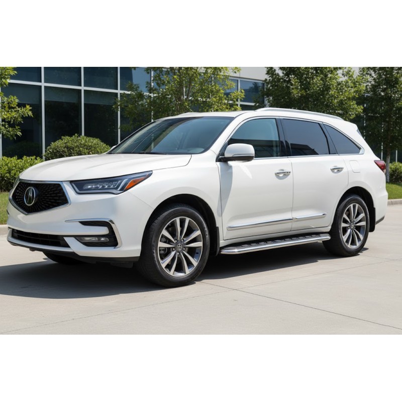 Бокові пороги Maydos V1 (2 шт., Алюміній -2025 нерж) для Acura MDX 2013-2020 рр