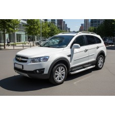 Боковые Подножки Mevsim Grey (2 шт., Алюминий) для Chevrolet Captiva 2006-2019 гг