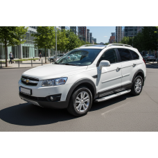 Боковые Подножки Mevsim Grey (2 шт., Алюминий) для Chevrolet Captiva 2006-2019 гг
