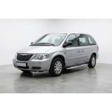 Бокові пороги Mevsim Grey (2 шт., Алюміній) для Chrysler Voyager 2001-2007 рр