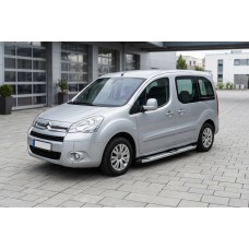 Бокові пороги Mevsim Grey (2 шт., Алюміній) для Citroen Berlingo 2008-2018 рр