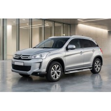 Бокові пороги Mevsim Grey (2 шт., Алюміній) для Citroen C-4 Aircross 2012-2017 рр