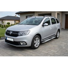 Боковые Подножки Mevsim Grey (2 шт., Алюминий) для Dacia Logan MCV 2013-2020 гг