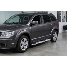 Боковые Подножки Mevsim Grey (2 шт., Алюминий) для Fiat Freemont 2011-2016 гг