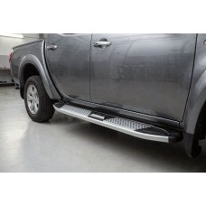 Боковые Подножки Mevsim Grey (2 шт., Алюминий) для Fiat Fullback 2016- гг