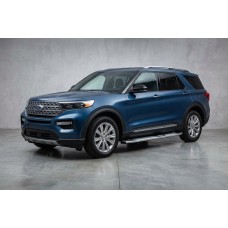 Бокові пороги Mevsim Grey (2 шт., Алюміній) для Ford Explorer 2019- рр