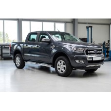 Бокові пороги Mevsim Grey (2 шт., Алюміній) для Ford Ranger 2011-2022 рр