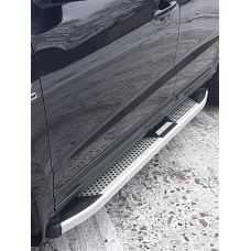 Бокові пороги Mevsim Grey (2 шт., Алюміній) для Hyundai Santa Fe 2 2006-2012 рр