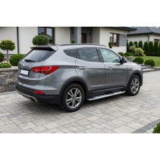 Боковые Подножки Mevsim Grey (2 шт., Алюминий) для Hyundai Santa Fe 3 2012-2018 гг