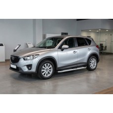 Бокові пороги Mevsim Grey (2 шт., Алюміній) для Mazda CX-5 2012-2017 рр