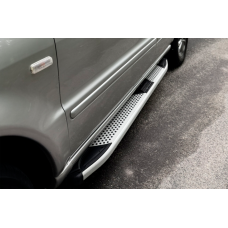 Бокові пороги Mevsim Grey (2 шт., Алюміній) для Mercedes ML W163 1997-2005 рр