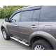Боковые пороги Mevsim Grey (2 шт., алюминий) для Mitsubishi Pajero Sport 2008-2015 гг