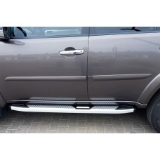 Боковые Подножки Mevsim Grey (2 шт., Алюминий) для Mitsubishi Pajero Sport 2008-2015 гг