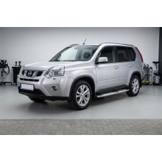 Бокові пороги Mevsim Grey (2 шт., Алюміній) для Nissan X-trail T31 2007-2014 рр