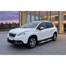 Бокові пороги Mevsim Grey (2 шт., Алюміній) 2008-2014 для Peugeot -2016 рр