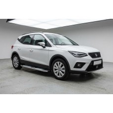 Бокові пороги Mevsim Grey (2 шт., Алюміній) для Seat Arona 2017- рр