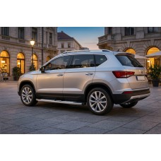 Бокові пороги Mevsim Grey (2 шт., Алюміній) для Seat Ateca 2016- рр