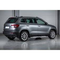 Бокові пороги Mevsim Grey (2 шт., Алюміній) для Skoda Karoq 2018- рр