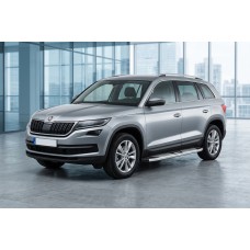 Бокові пороги Mevsim Grey (2 шт., Алюміній) для Skoda Kodiaq 2016-2023 рр