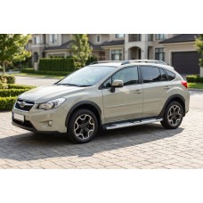 Бокові пороги Mevsim Grey (2 шт., Алюміній) для Subaru XV 2011-2017 рр