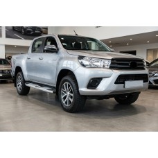 Боковые Подножки Mevsim Grey (2 шт., Алюминий) для Toyota Hilux 2015- гг