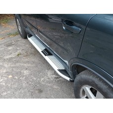 Боковые пороги Mevsim Grey (2 шт., алюминий) для Volvo XC90 2002-2014 гг