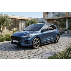Бокові пороги Tayga Black (2 шт., Алюміній) для Ford Kuga/Escape 2019- рр