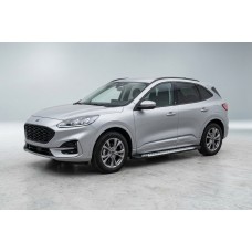 Бокові пороги Allmond Grey (2 шт., Алюміній) для Ford Kuga/Escape 2019- рр