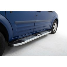 Бокові пороги Mevsim Grey (2 шт., Алюміній) стандартна база для Ford Connect 2010-2013 рр