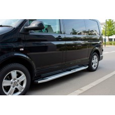 Боковые Подножки Mevsim Grey (2 шт., Алюминий) Короткая База для Volkswagen T5 2010-2015 гг