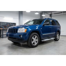 Бокові пороги Mevsim Grey (2 шт., Алюміній) для Jeep Grand Cherokee WK 2004-2010 рр