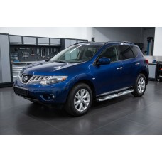 Бокові пороги Mevsim Grey (2 шт., Алюміній) для Nissan Murano 2008-2014 рр