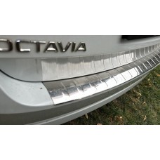 Накладка на задній бампер Carmos (SW, нерж) для Skoda Octavia IV A8 2020- рр