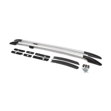 Рейлинги OmsaLine Solid (2 шт, серые) Длинная база для Ford Connect 2014-2021 гг