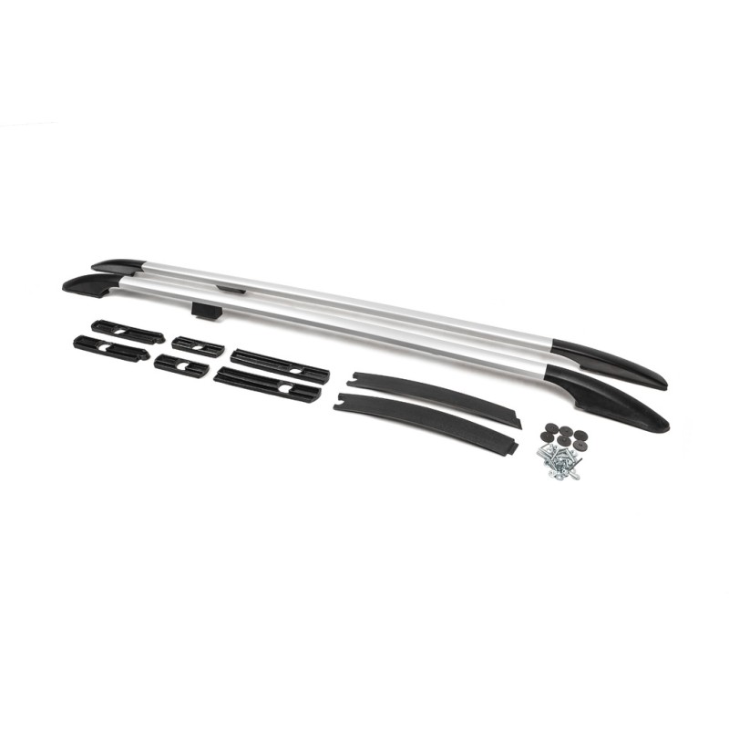 Рейлинги OmsaLine Solid (2 шт, серые) Короткая база для Ford Connect 2014-2021 гг