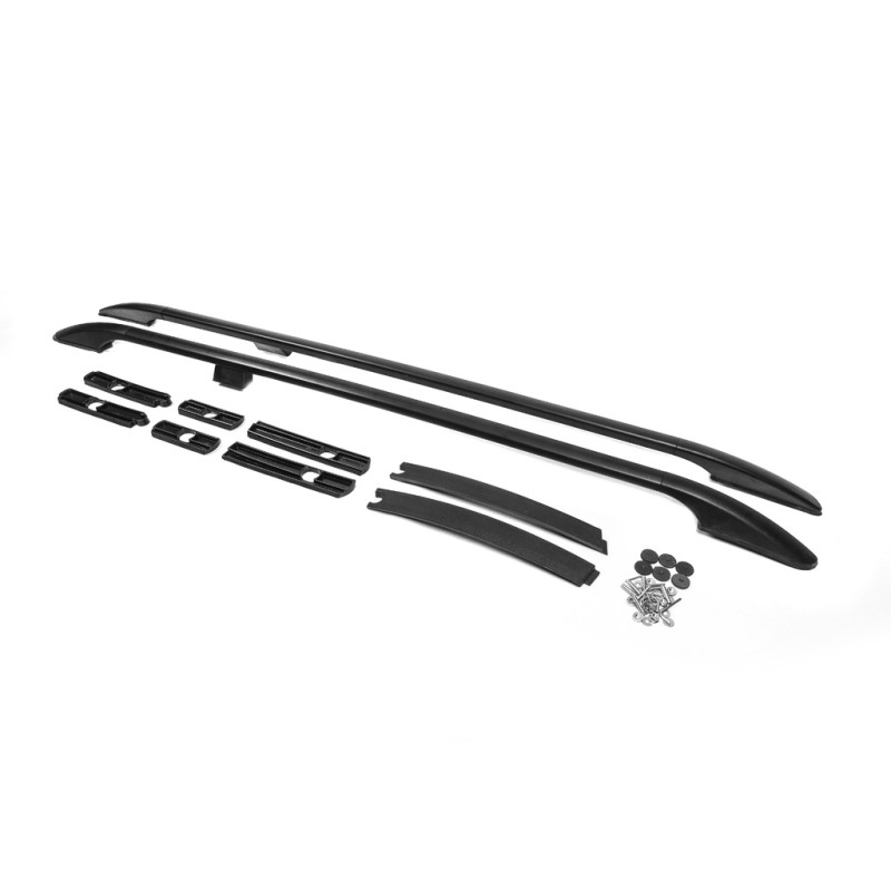 Рейлинги OmsaLine Solid (2 шт, черные) Короткая база для Ford Connect 2014-2021 гг