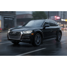 Боковые Подножки Tayga Black (2 шт., Алюминий) для Ауди Q5 2017-2025 гг