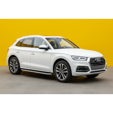 Боковые Подножки Tayga Grey (2 шт., Алюминий) для Ауди Q5 2017-2025 гг