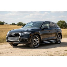 Бокові пороги Allmond Grey (2 шт., Алюміній) для Ауди Q5 2017-2025 рр