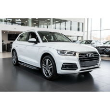 Боковые Подножки Rainbow (2 шт., Алюминий) для Ауди Q5 2017-2025 гг