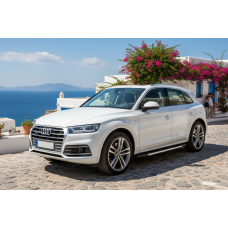 Боковые Подножки Duru (2 шт., Алюминий) для Ауди Q5 2017-2025 гг