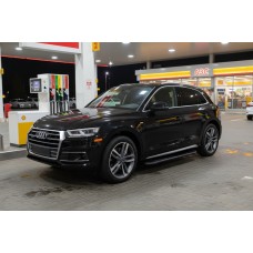 Бокові пороги Bosphorus Black (2 шт., Алюміній) для Ауди Q5 2017-2025 рр