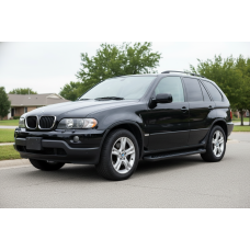 Бокові пороги Allmond Black (2 шт, алюм.) для BMW X5 E-53 1999-2006 рр