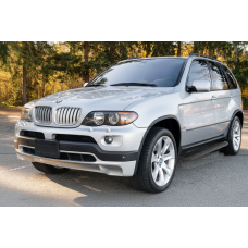 Боковые пороги Tayga Black (2 шт, алюминий) для BMW X5 E53 1999-2006 гг