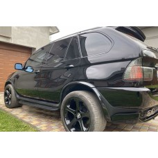 Бокові пороги Bosphorus Black (2 шт, алюм.) для BMW X5 E53 1999-2006 рр