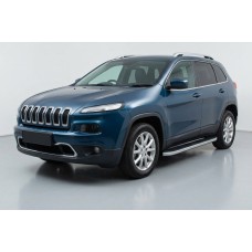Бокові пороги Tayga Grey (2 шт., Алюміній) для Jeep Cherokee KL 2013- рр