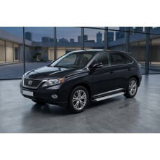Бокові пороги Maya V2 (2 шт, алюміній) для Lexus RX 2009-2015 рр