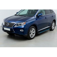 Боковые Подножки Maya Blue (2 шт, Алюминий) для Lexus RX 2009-2015 гг